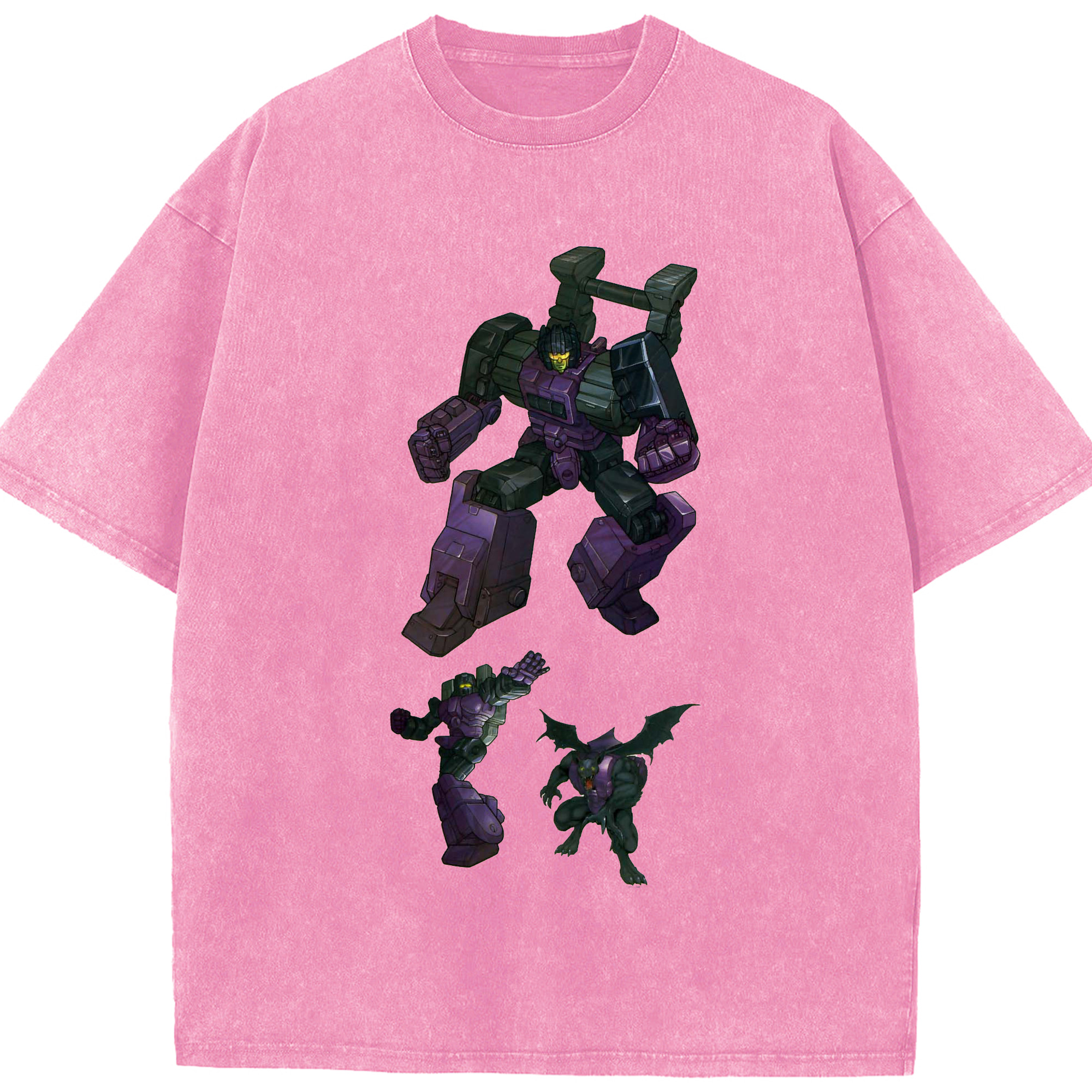 （画像用）  綿100% ヴィンテージ風 半袖Tシャツ（フロントプリント）